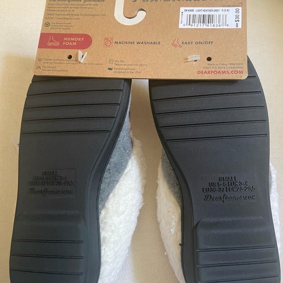Dearfoams memory foam and sherpa trim slippers – NEW - Picture 8 of 9